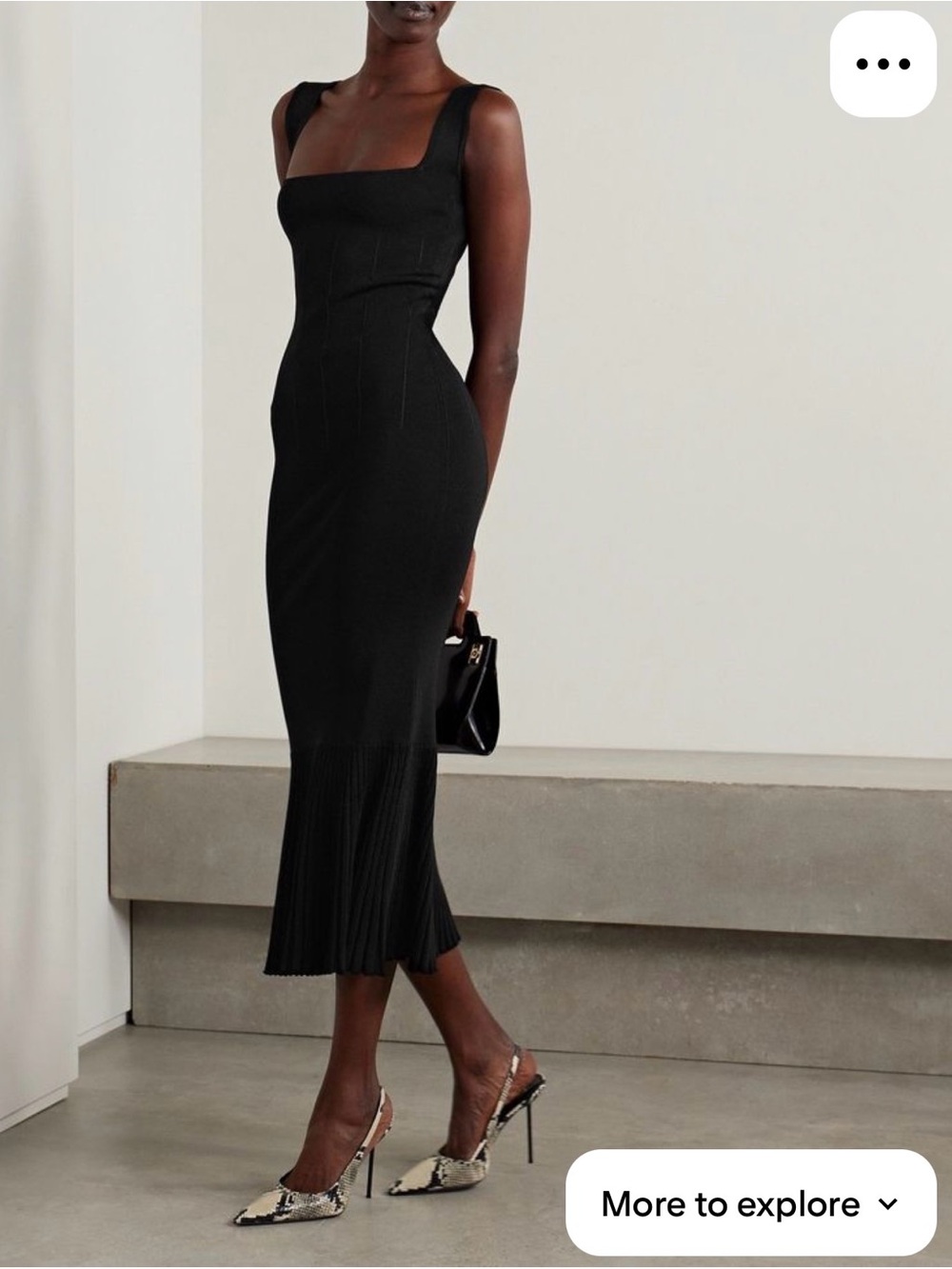GALVAN LONDON ATALANTA MIDI DRESS - BLACK - XS